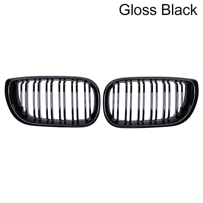 Car Front Kidney Grill Gloss Black Grille Double Slat Hood Racing Grills for BMW 3 Series E46 4 Door 2002-2005 Auto Replacement