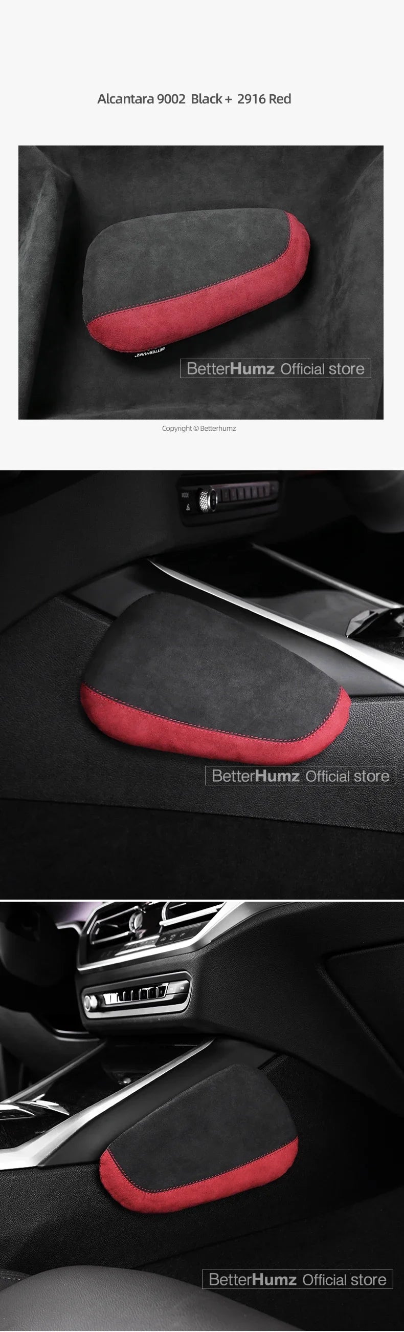For BMW F30 F20 G20 G30 X3 G01 X5 E70 X6 E71 Made of Alcantara Car Door Armrest Elbow Pad Leg Support Cushion Anti-collision