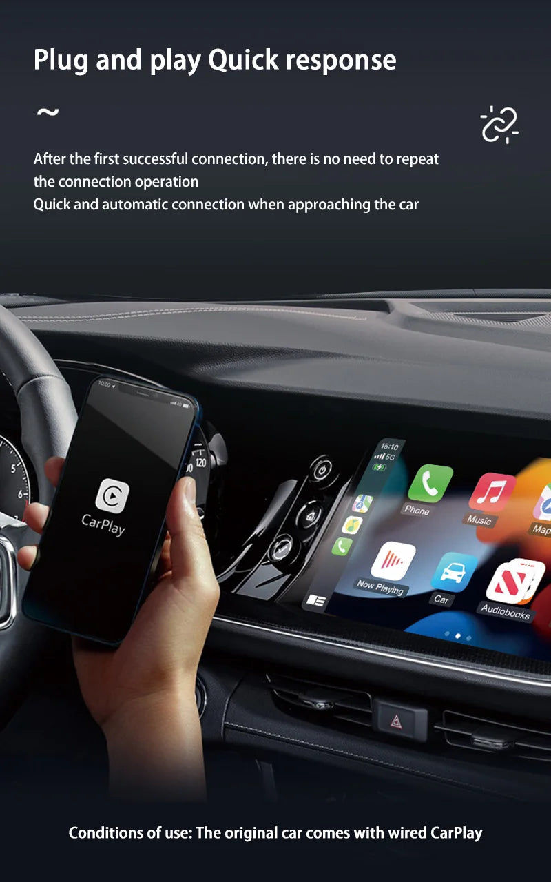 Lenovo 2 in 1 Wireless Android Auto Adapter Wireless CarPlay Dongle Car Intelligent Systems AI Smart Box For Car Wired CarPlay