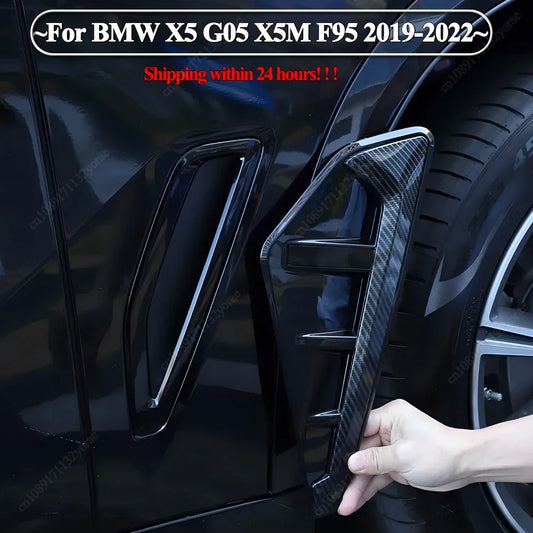 2Pcs For BMW X5 G05 X5M F95 2019-2022 Car Modified Side Spoiler Wind Knife Side Fender Vent Decoration Stickers Car-Styling