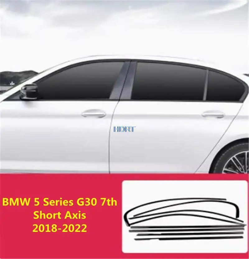 Sticker Glass Moulding Cover Black Window Strip Trim Frame For BMW X1 X2 X3 X4 X5 X6 X7 3 4 5 6 7 Series 2006-2023 Car Styling