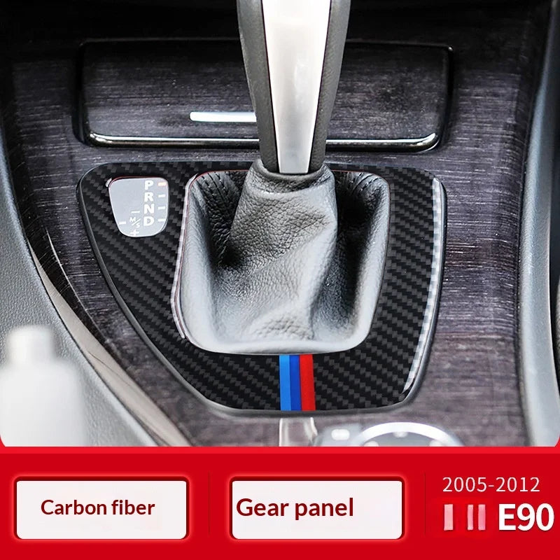 Applicable For Bmw 05-12Style E90/E92/E93 Gear Panel Decorative Frame Gear Carbon Fiber Interior Modification