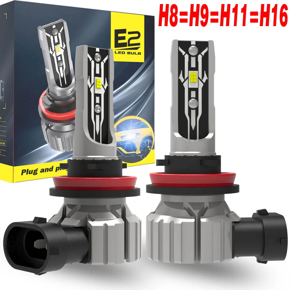 2X 9012 HIR2 9005 HIR2 H4 H7 H8 H9 H11 Led Fog Light Daytime Running Light DRL For BMW E46 E90 E60 E39 F10 F30 X5 E53 E87 6000k