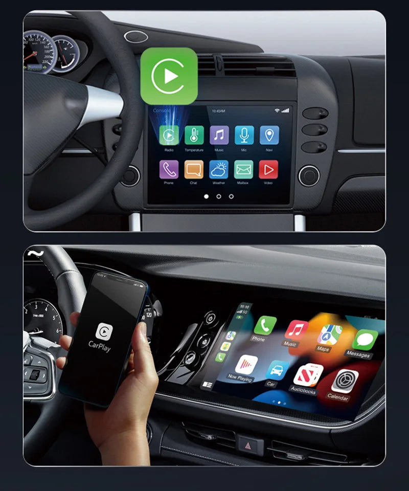 Lenovo 2 in 1 Wireless Android Auto Adapter Wireless CarPlay Dongle Car Intelligent Systems AI Smart Box For Car Wired CarPlay