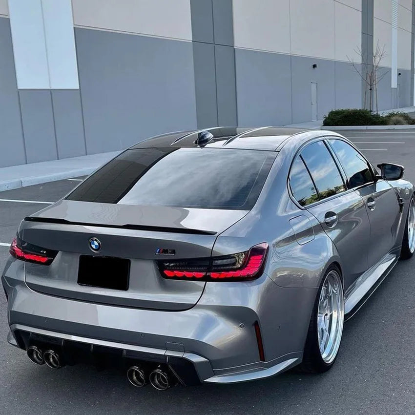 For BMW G20 2019-2023 Rear Bumper Lip Spoiler Cap Rear Trunk Roof  Wing M3 Style Rear Roof Lip Spoiler Wing ABS Car Accessories