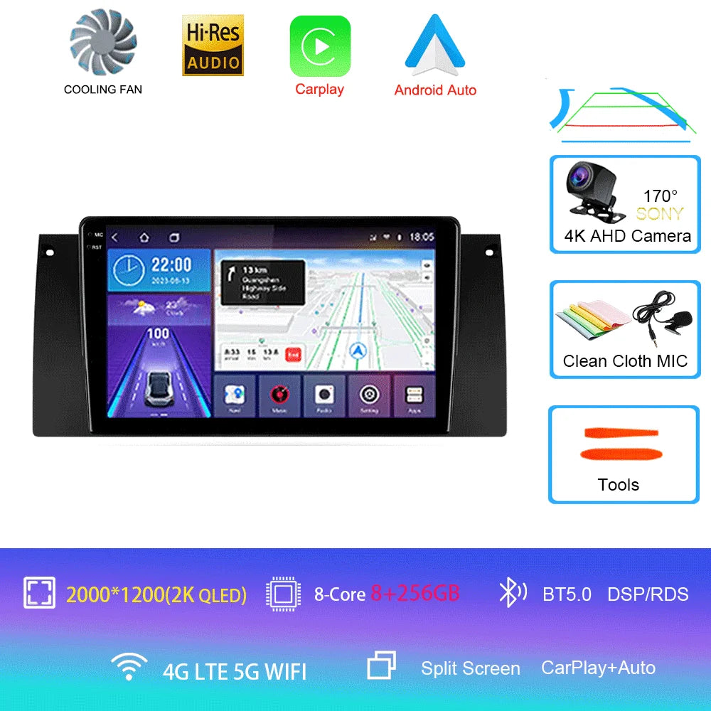 Android Autoradio 15 For BMW X5 E39 E53 1999 - 2006  Multimedia Video Player Stereo Navigation GPS No 2din 2 din dvd