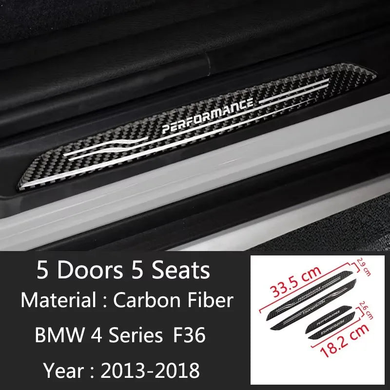 For BMW 1 2 3 4 5 Series F10 F20 F30 F34 X3 X5 X6 Accessories Welcome pedal Door Sill Scuff Plate Guards Protector Cover strip