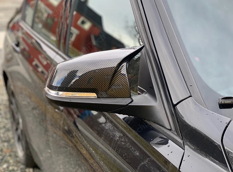 2x White mirror cover Black mirror cover Overlay for BMW 1 2 3 3GT 4 X1 E84 M2 i3 Series F20 F21 F22 F23 F30 F31 F32 F33 F34 F80
