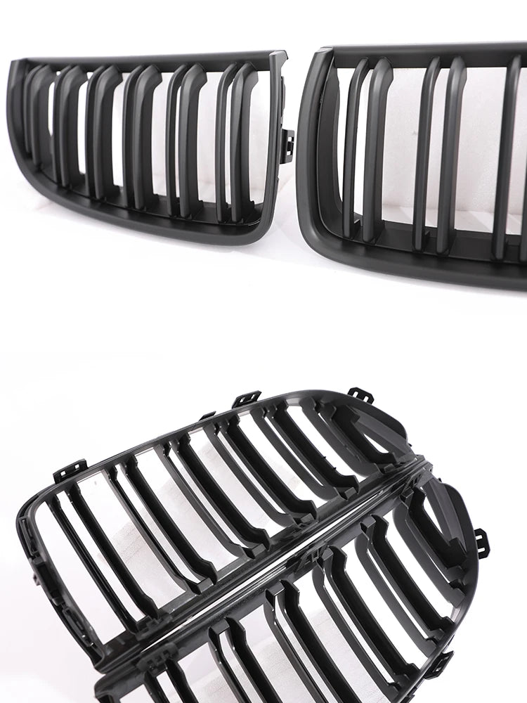Kidney Front Grill Carbon Fiber M Color Chrome Gloss Matte Black Grille For BMW 3 Series E90 E91 Pre-Facelift 2005-2008 320i 330