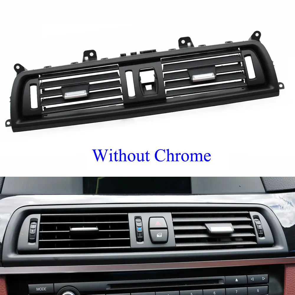 LHD Front Central Left Right Rear AC Conditioner Chromed Air Vent Grille Outlet Panel For BMW 5 Series F10 F11 2010-2017