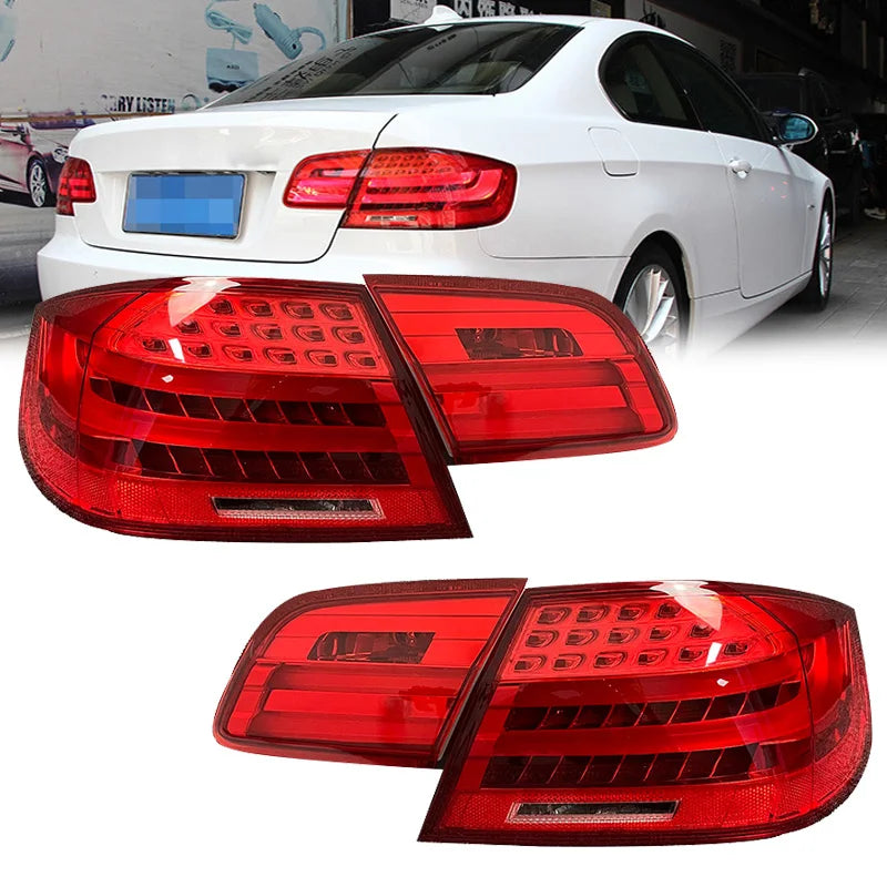 Pair LED Tail Lights For BMW 3 Series M3 E92 330i 335i M3 2005-2013 Rear Brake + Reverse+ Turn Signal Lamp Car Styling