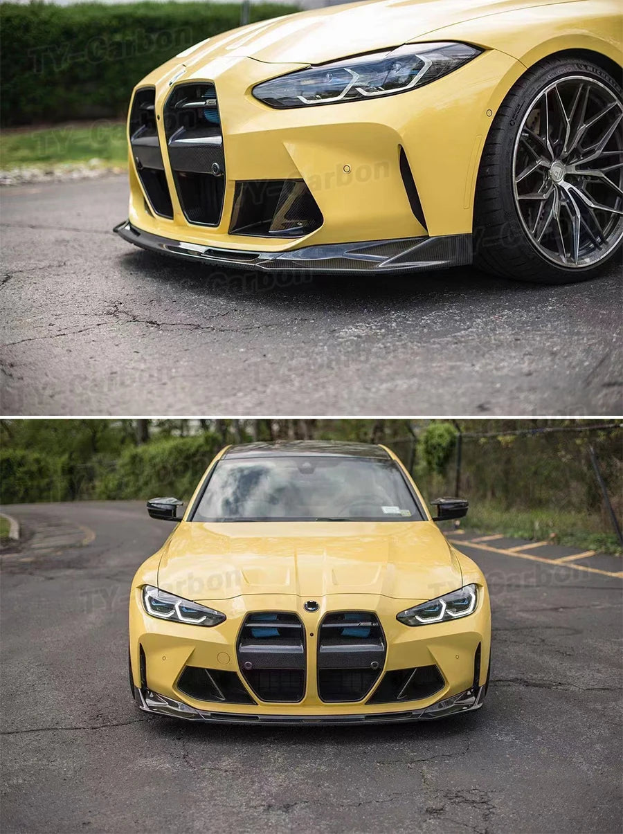 For BMW 3 Series 4 Series G80 G81 G82 G83 M3 M4 Real Carbon Fiber Front Lip  V BodyKit Bumper Splitter Car Accessories 2021-2023