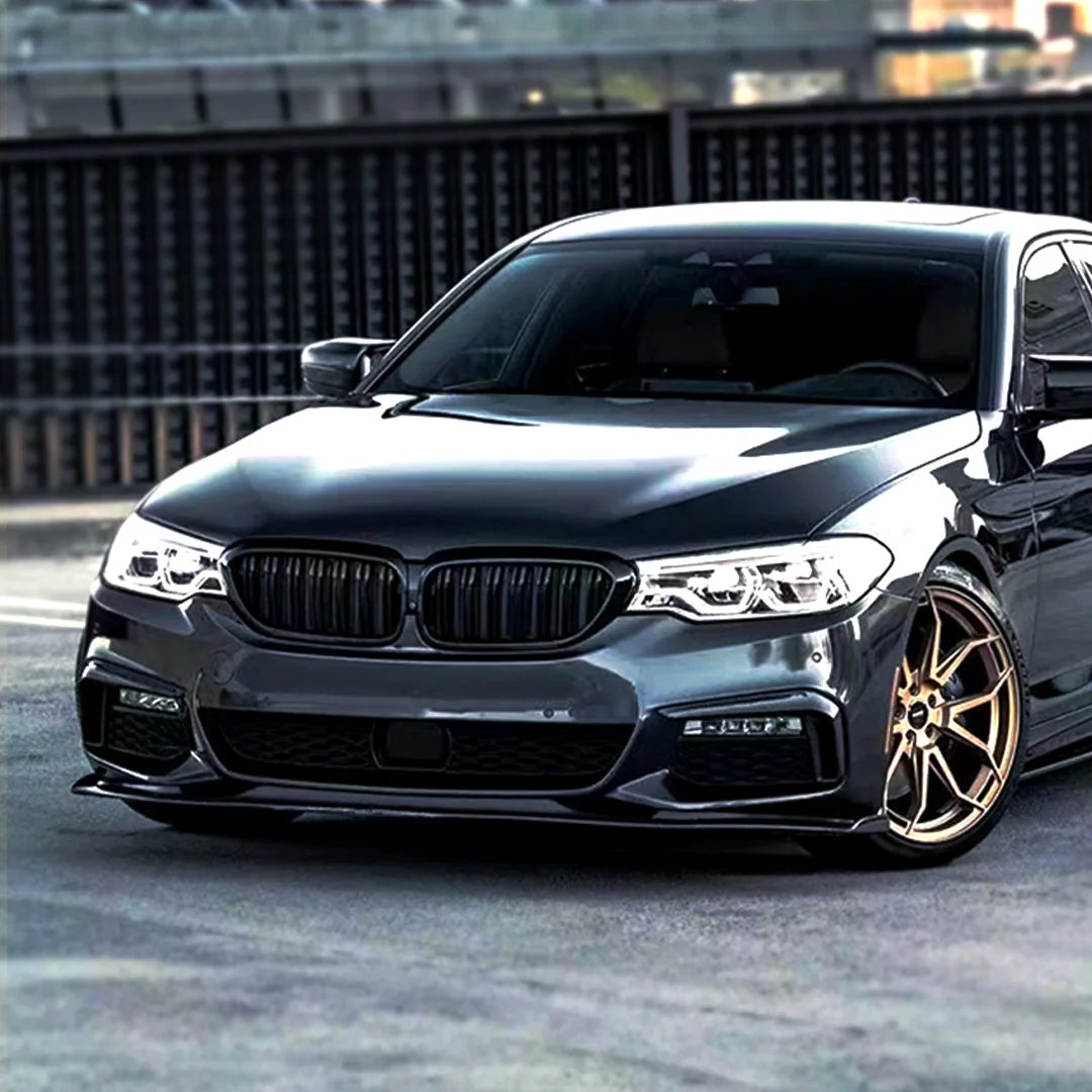 Front Bumper Grill For BMW 5 Series M5 G30 G31 520i 530i 540i ABS 2-Slat Gloss Black Front Kidney Grille