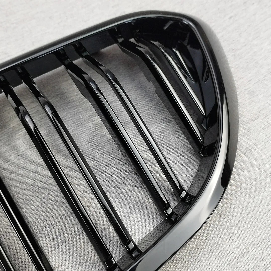 Front Bumper Grill For BMW 5 Series M5 G30 G31 520i 530i 540i ABS 2-Slat Gloss Black Front Kidney Grille
