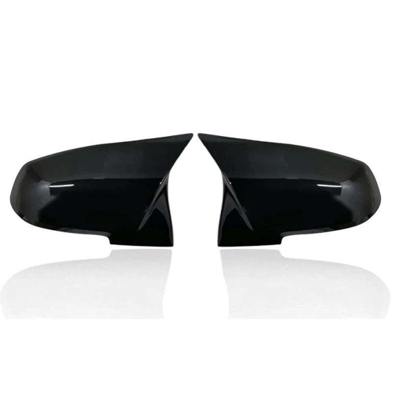 1Pair Side Rearview Wing Mirror Cover Caps For BMW 1 2 3 4 Series F20 F30 F31 F32 F34 F36 E84 2014 -2019 ABS Gloss Black