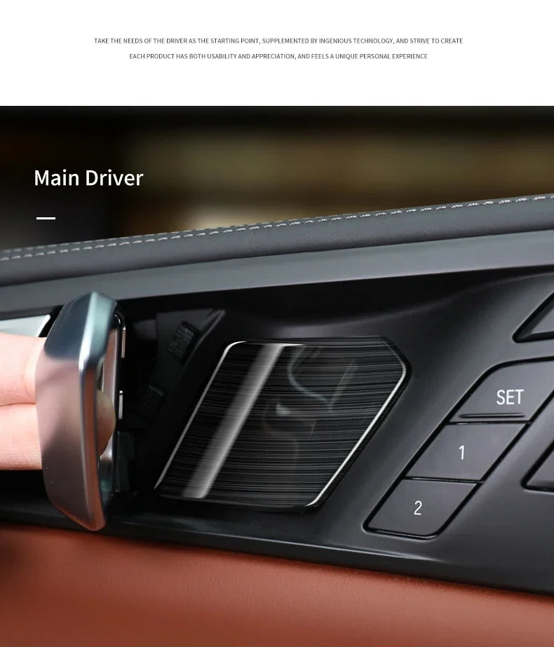 4PCS Car Inner Door Bowl Stickers Stainless Steel Door Handle Frame For BMW X5 G05 X6 G06 X7 G07 2019 2020 2021 2022 Accessories