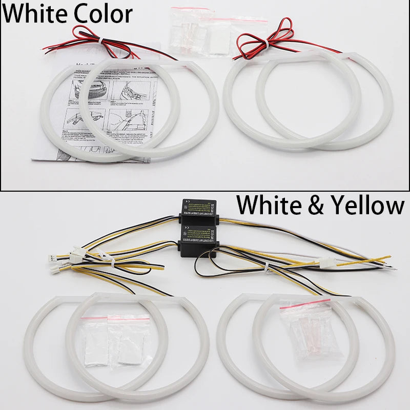 For BMW 3 Series E46 316i 318i 320d 323i 328i 330i 325xi 330d 1998-2005 Excellent LED Cotton Angel Eyes Rings Daytime Light