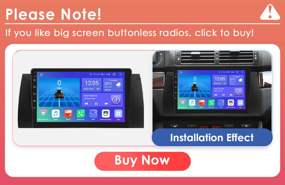 Hizpo Car Intelligent Systems for BMW 5 Series E39 X5 E53 M5 1996-2003 Multimedia 2din Autoradio Android 13 Auto Carplay 7862 4G