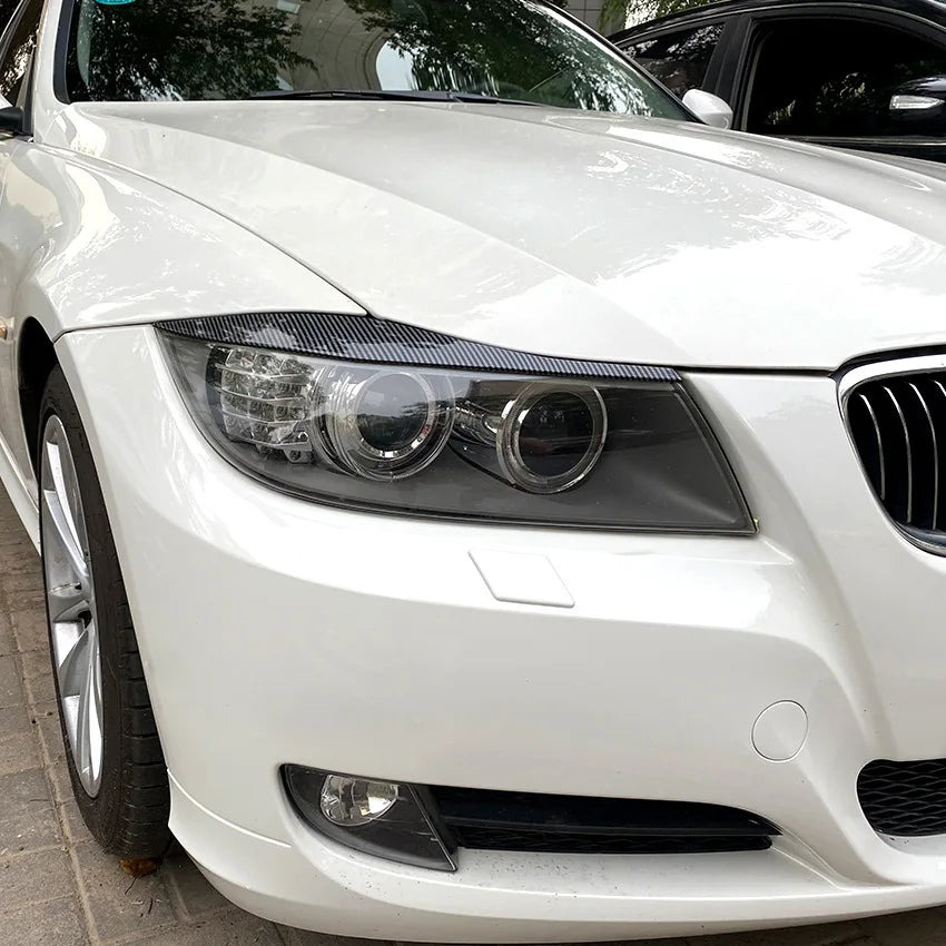 ABS Gloss Black Headlight Eyebrows Eyelid for BMW 3 Series E90 E91 2005 2006 2007 2008 2009 2010 2011 Sedan / Touring Stickers