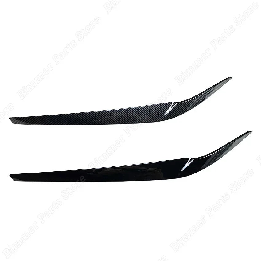 Car Front Headlight Eyelid Eyebrow For BMW 5 Series G30 G31 G38 F90 M5 525i 530i 540i 2017-2021 Headlamp Cover Trims 3D Stickers