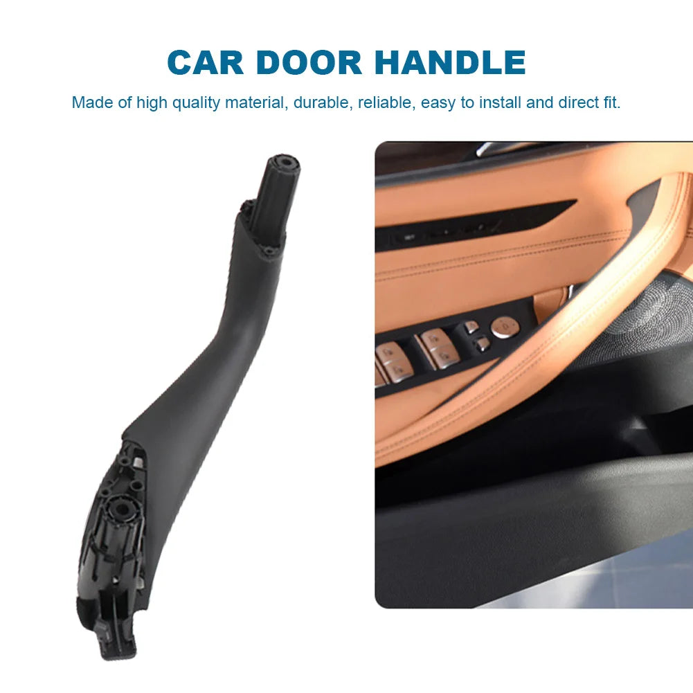 For BMW 5 Series G30 G31 G38 17-23 Car Door Handle Inside Panel Trim Left Right Door Pull Handle Carbon Fiber Car Door Pull Grab