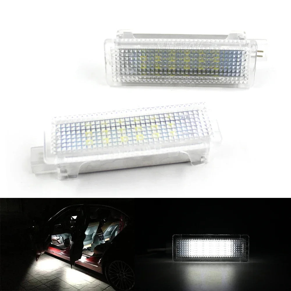 2PCS LED Courtesy Footwell Under Door Interior Light 63316972605 For BMW E60 E70 E90 E92 E93 E87 E88 F02 F10 F20 X5 M3 MINI Z4