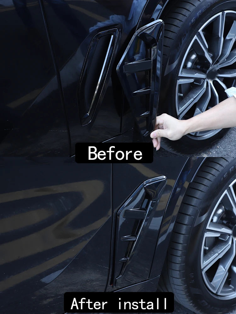2pcs Car Modified Side Spoiler Wind Knife For BMW X5 G05 X5M F95 2019-2022 Side Fender Vent Decoration Stickers Car-Styling