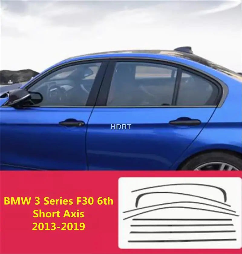 Sticker Glass Moulding Cover Black Window Strip Trim Frame For BMW X1 X2 X3 X4 X5 X6 X7 3 4 5 6 7 Series 2006-2023 Car Styling