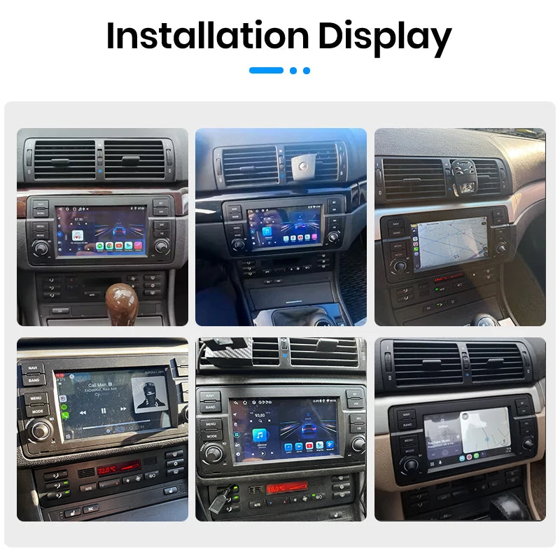 Junsun 7" Wireless CarPlay Android Auto Car Radio for BMW E46 M3 318 320 325 330 335 Multimedia Wireless Apple CarPlay Smart Intelligent Systems IPS Touch Screen Stereo Video Player 2 Din Autoradio Head Unit Navigation BT GPS