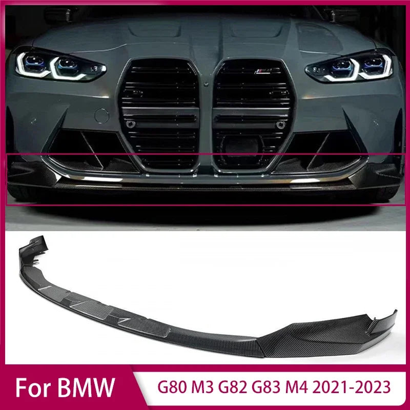 For BMW G80 M3 G82 G83 M4 2021-2023 Front Splitter Bumper Lip Spoiler Diffuser Body Kit Front Bumper MP Style Front Spoiler