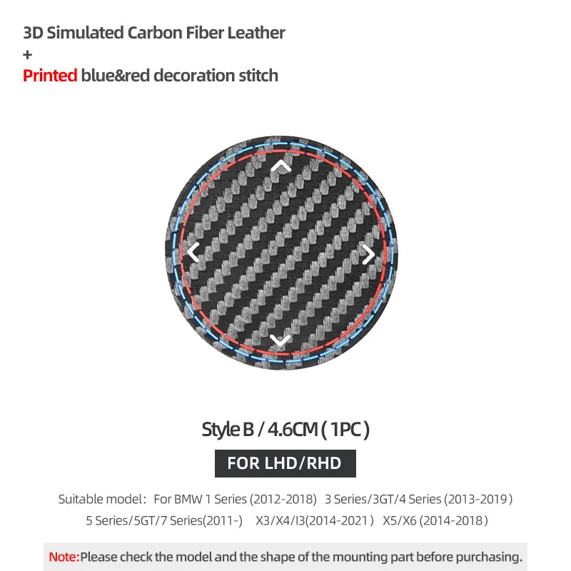 Made of Alcantara For BMW G20 F20 F30 F10 F31 F32 F34 F36 Series 1 2 7 X3 X4 X5 X6 i3 iX3 Z4 Car Multimedia Knob Trim Sticker