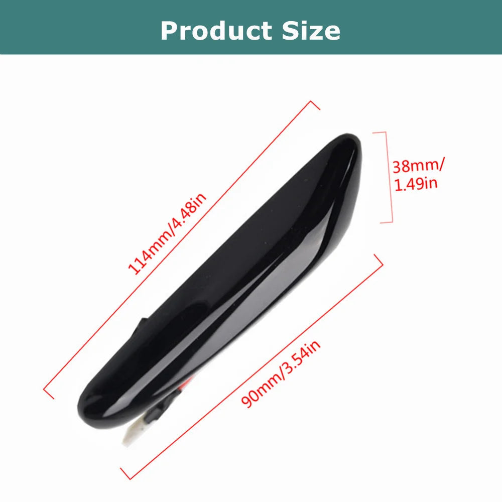 2x Dynamic LED Fender Light Side Marker For BMW 1 3 5 serie E46 E60 E61 E81 E82 E87 E88 E90 E91 E92 E93 X1 E84 X3 E83 X5 E53