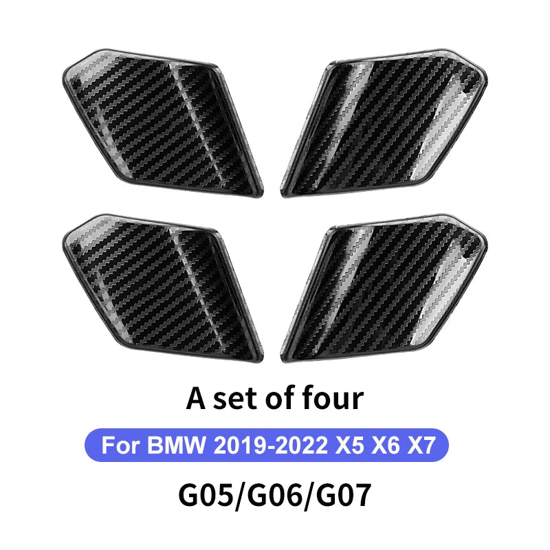 4PCS Car Inner Door Bowl Stickers Stainless Steel Door Handle Frame For BMW X5 G05 X6 G06 X7 G07 2019 2020 2021 2022 Accessories
