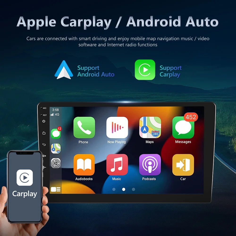 Podofo Wireless Carplay Android Auto Car Radio For BMW E46 1999-2005 Car Intelligent Systems 2din Car Multimedia Player