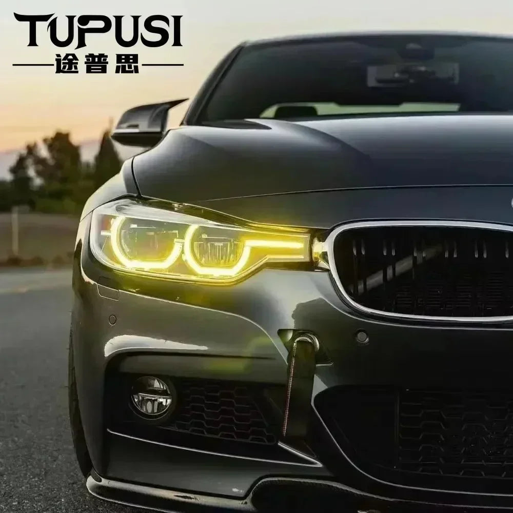 BMW F30 F31 DRL Angel Eyes Yellow LED Daytime Running Lights 6V Upgrade For 320i 330i 340i 2016-2019 Front Bumper Light | TUPUSI