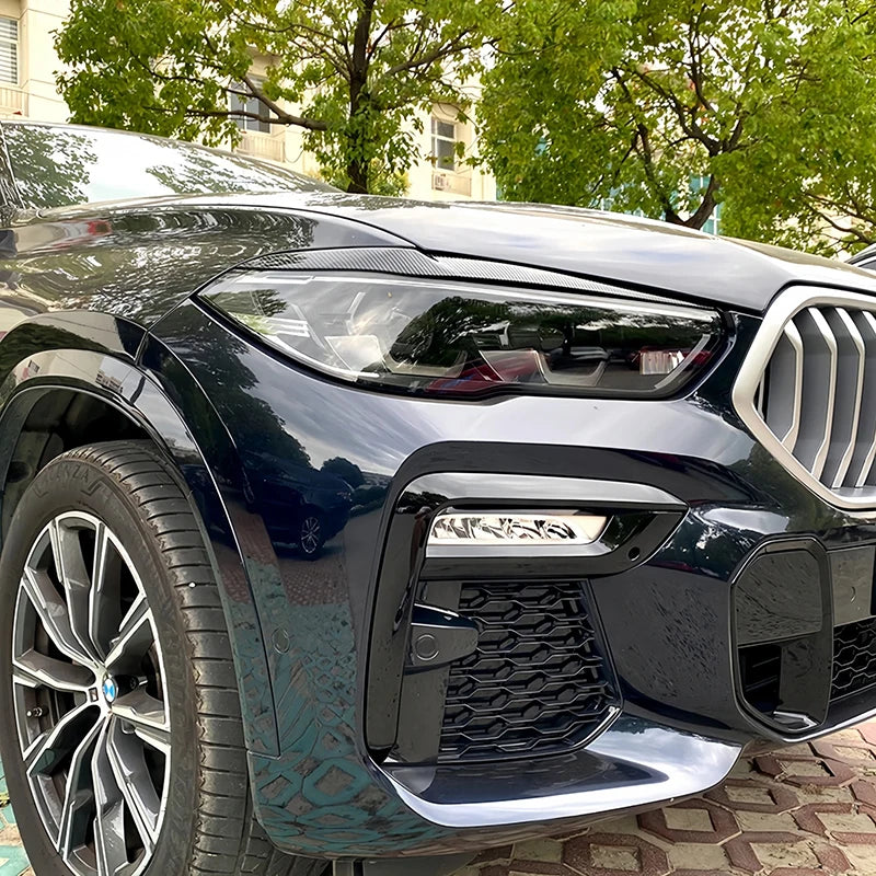 Car Headlight Eyebrows For BMW X5 G05 X6 G06 2019 2020 2021 2022 2023 2024 2025 Eyelids Trim  Auto Body Kits Car Accessories