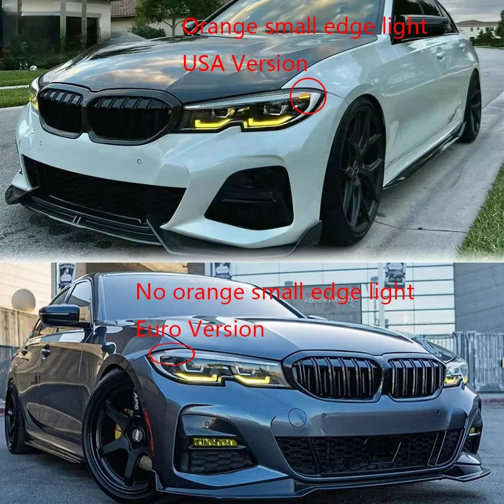 For BMW 3 Series G20 G21 G28 Yellow DRL LED Headlight New Condition Angel Eyes Light Daytime Running Atmosphere Light Accessory