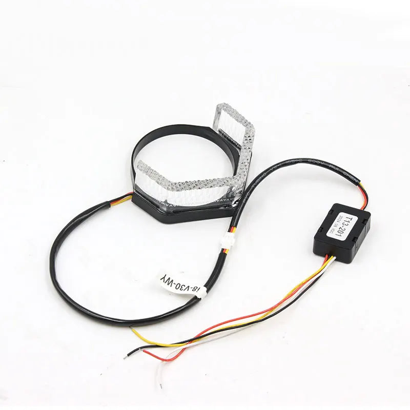 3 Inch 5D RGB LED Angel Eyes Halo Rings Rectangular DRL Covers With Turn Signal Light App Control Halo Covers For Car Headlight