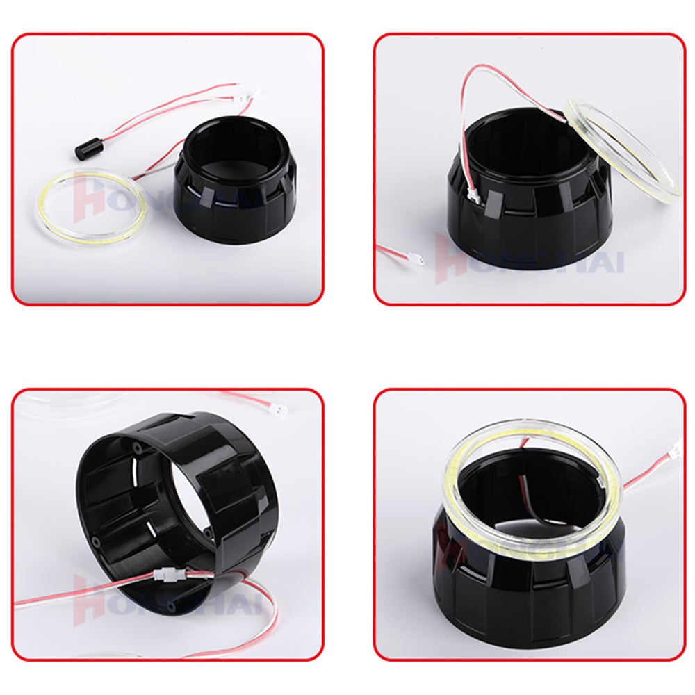 2PC 12-24V COB Led Halo Ring Angel Eyes for Car Motorcycle Circular Led Light Ring 70mm 80mm 90mm Daytime Running Headlight Buld