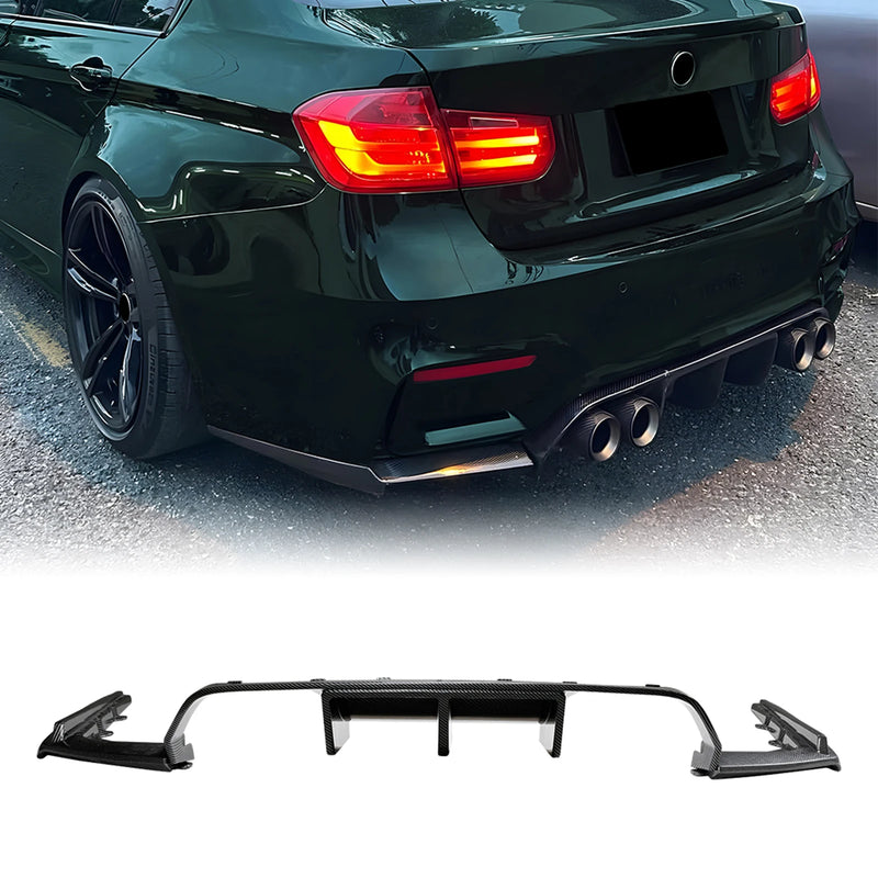 Rear Diffuser, Gloss Black, for BMW M3 F80 and M4 F82 / F83 (2014-2020)