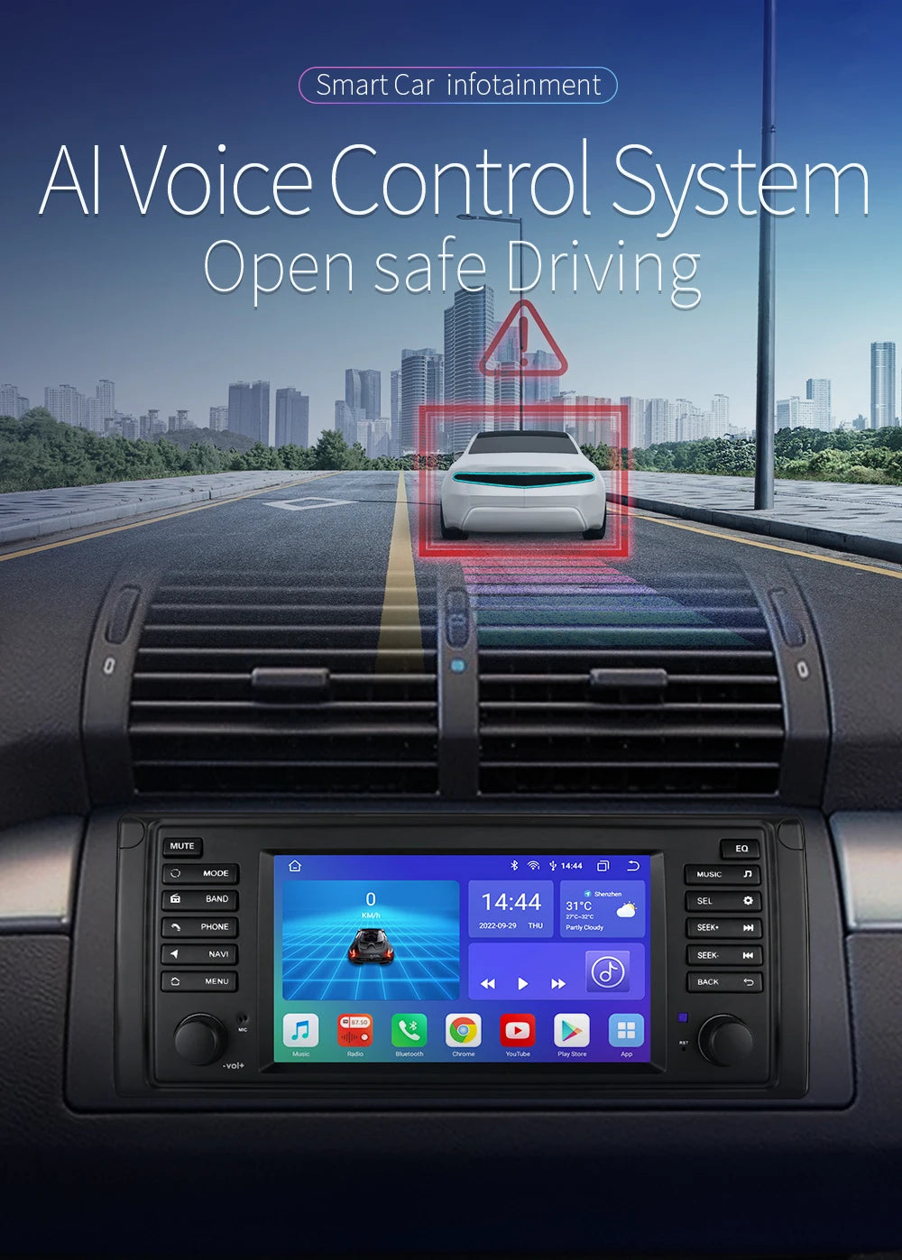 Hizpo Car Intelligent Systems for BMW 5 Series E39 X5 E53 M5 1996-2003 Multimedia 2din Autoradio Android 13 Auto Carplay 7862 4G