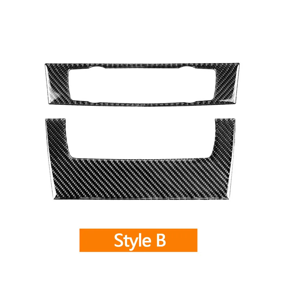 For BMW E90 E92 E93 3 Series Accessories Car Interior Real Carbon Fiber Air Conditioning CD Console Panel Cover Trim Car Styling