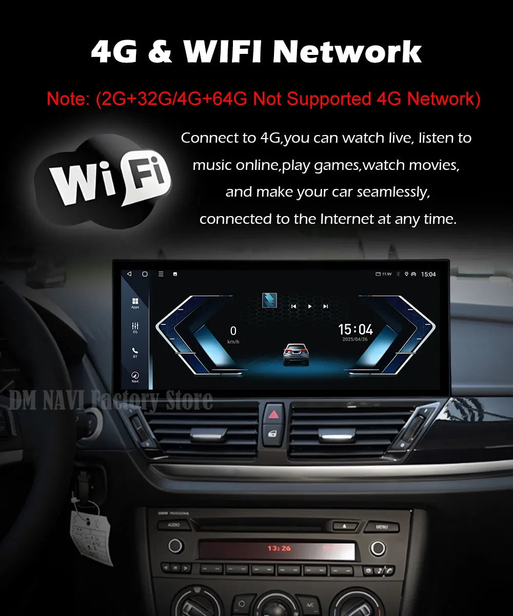 Android OS for BMW X3 G01 X4 G02 2018 - 2020 EVO System Car Radio Video Player Carplay DSP Stereo 12.3 inch Touch Screen 4G WiFi