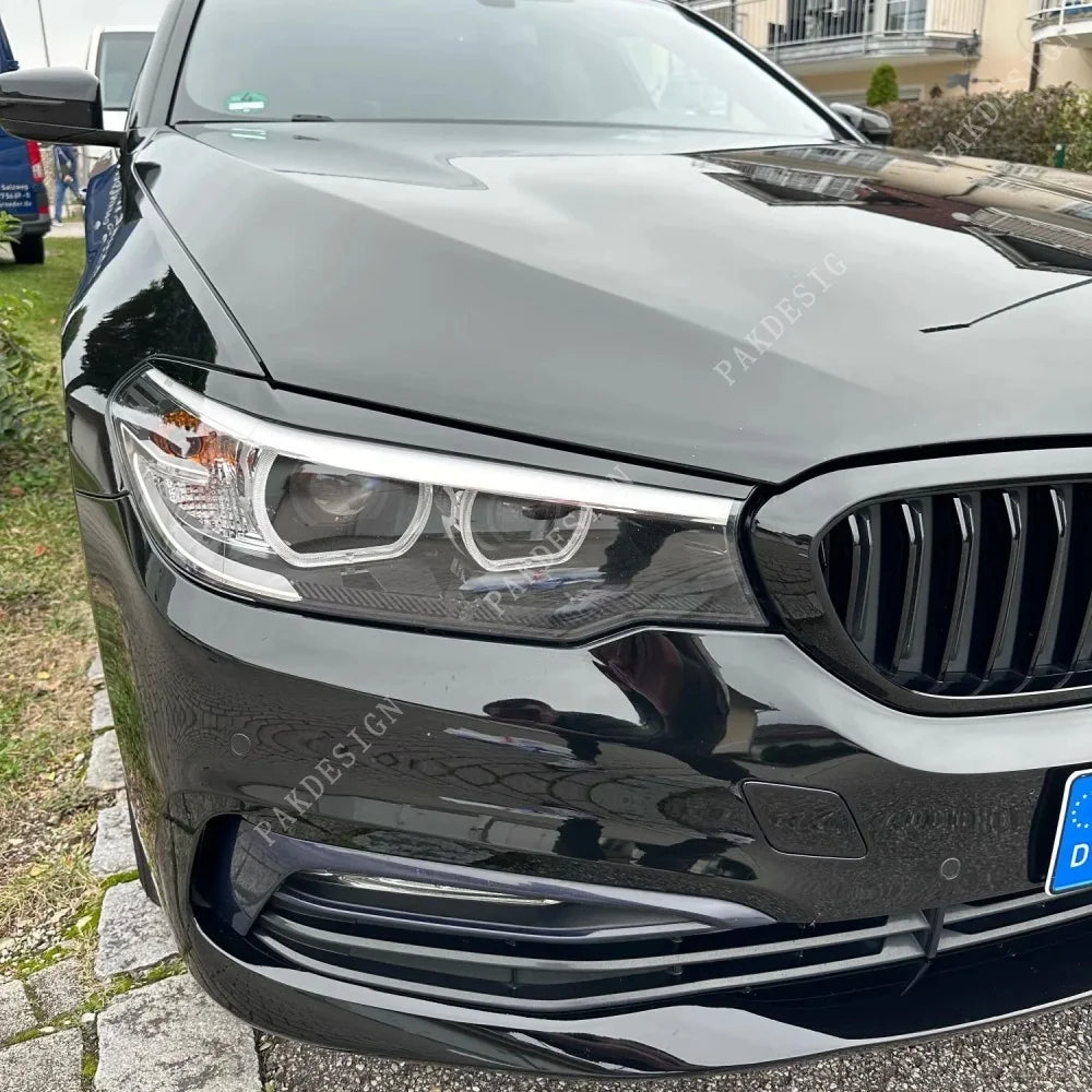 Front Headlight Eyelids Eyebrows for BMW 5 Series G30 G31 G38 F90 M5 525I 530I 540I 2017-2021 High Quality ABS Car Front Bodykit
