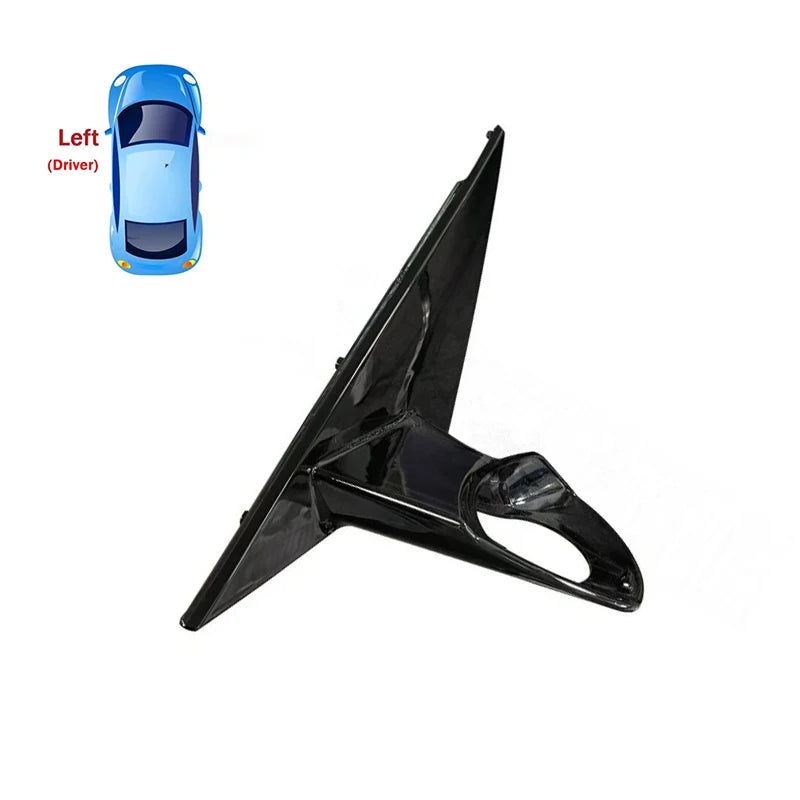 Black Front Window Triangle Trim Plate Side Mirror Garnish Cover Panel Mirror Base Holder for BMW 3 Series G20 G21 G28 2020-2023