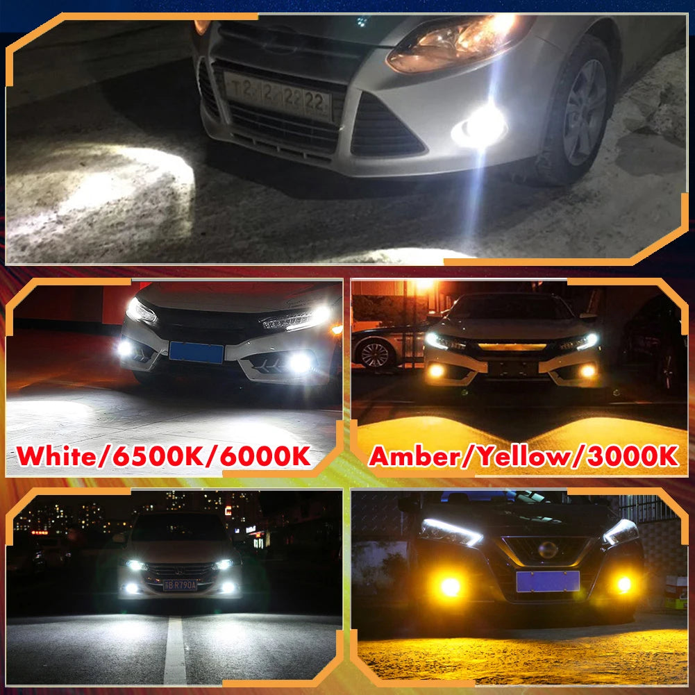 2X 9012 HIR2 9005 HIR2 H4 H7 H8 H9 H11 Led Fog Light Daytime Running Light DRL For BMW E46 E90 E60 E39 F10 F30 X5 E53 E87 6000k