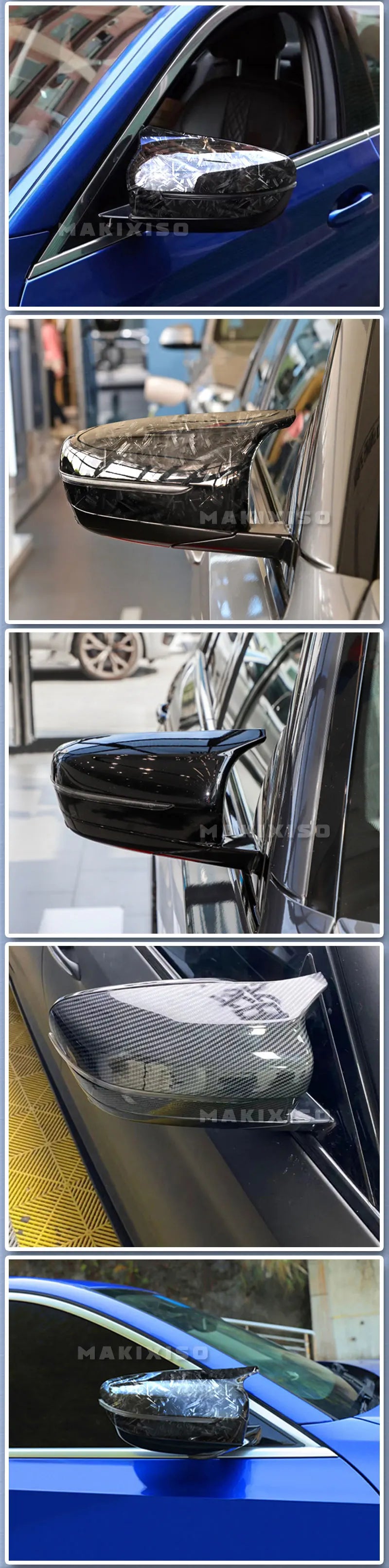 Replacement Mirror Cover For BMW 5 Series G30 G31 Side Rear Mirror Left Hand Driver Carbon Fiber ABS 2017 2018 2019