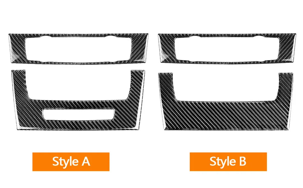 For BMW E90 E92 E93 3 Series Accessories Car Interior Real Carbon Fiber Air Conditioning CD Console Panel Cover Trim Car Styling