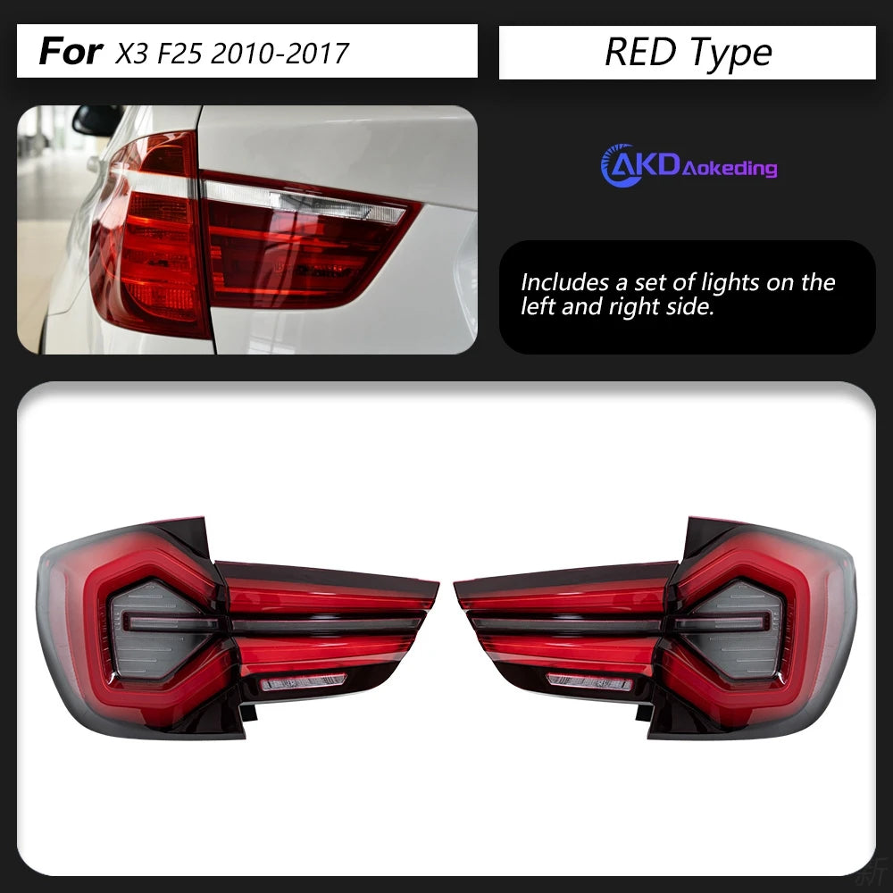 Car Lights for BMW X3 F25 2011-2017 LED Auto Taillight Assembly Upgrade 2023 The Newest G01 G08 Design Signal Lamp Accessories