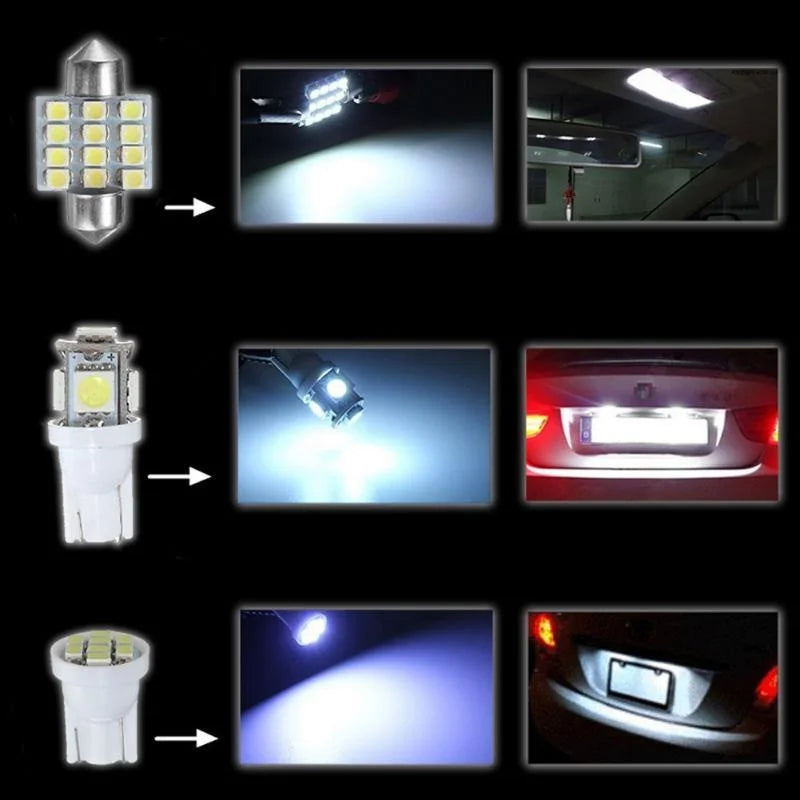 24pcs/Set Automobile LED Combination Light Car Interior Light T10 1156 Width Lamp Double-pointed Reading Light